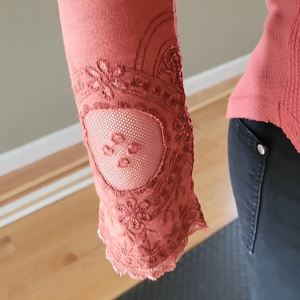 Free People Rare Lovely Lady Thermal Top